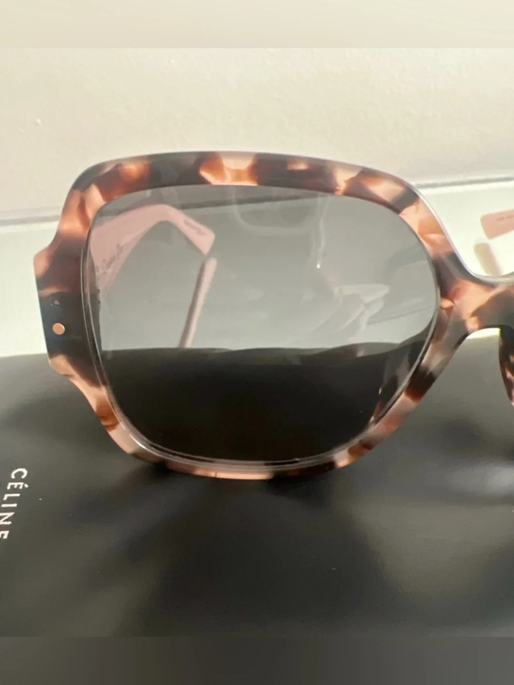 Lady Dior Studs Square Sunglasses In Havana/light Pink - Picture 8 of 9